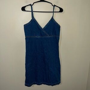 Betsey Johnson Denim Spaghetti Mini Dress Size 2